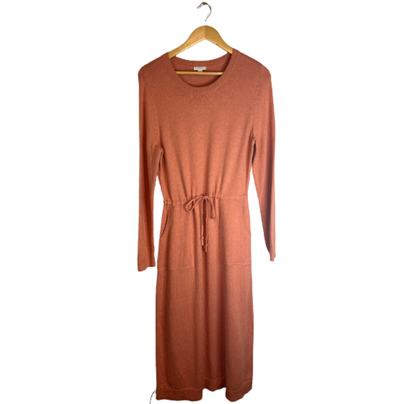 Pure Jill J Jill Pocket Casual Waist Drawstring Midi Sweater Dress Women's Small - Picture 2 of 7